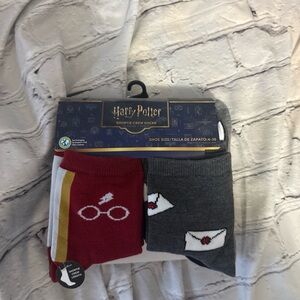 Harry Potter Shortie Crew Socks Womens Mens Package of 10 Shoe Size 4-10